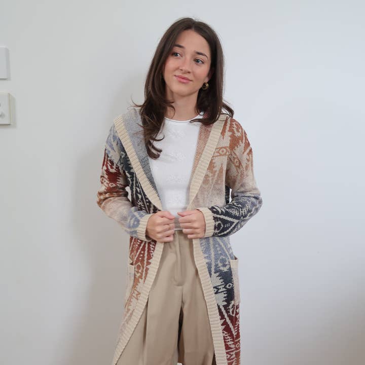 Cárdigan Largo de Punto - California 23069 para venta al por mayor de Cinnamon Creations