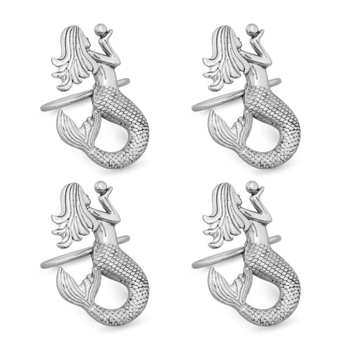 Mermaid Napkin Ring - Set of 4 for wholesale by Supreme Housewares