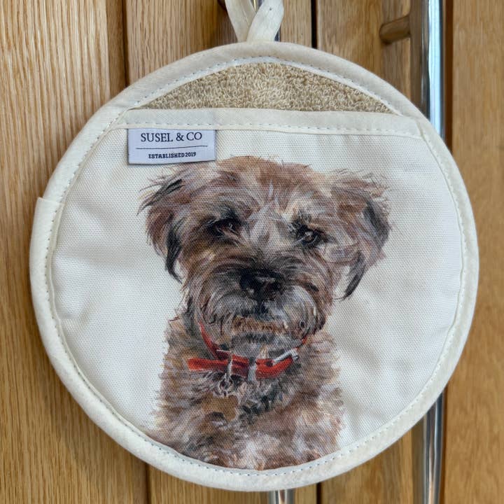 Border Terrier - Pega de Panela por atacado de Susel & Co