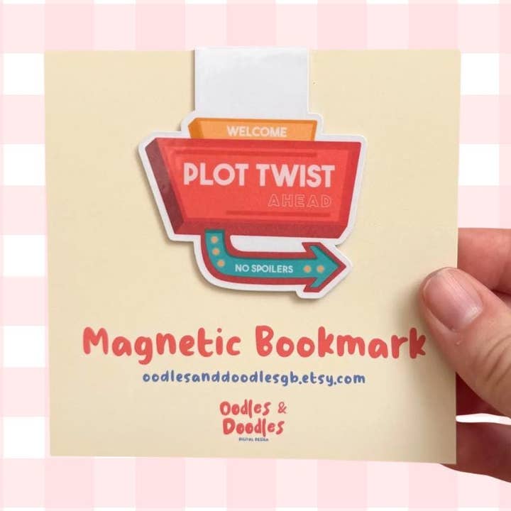 Plot Twist Ahead Magnetic Bookmark: Fun Reader Gift for wholesale by Oodles & Doodles
