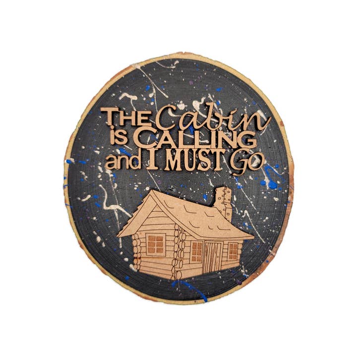 The Cabin is Calling and I Must Go Ornament for wholesale by Spears Creations