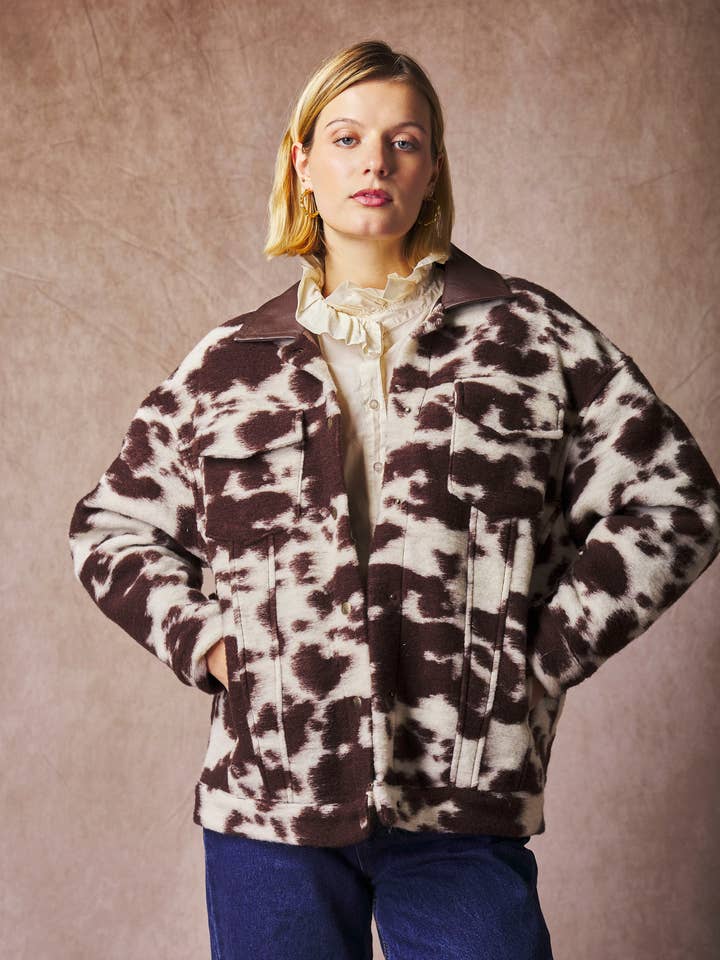 Faux Shearling Jacket “Western” for wholesale by The Corner