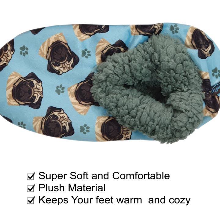 E&S Pets – Großhandel Hausschuhe – Damen – Pug Hausschuhe