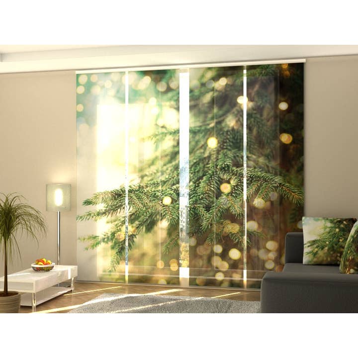 Set of 4 Magic Christmas Tree Panel Curtains for wholesale by IlyDecor