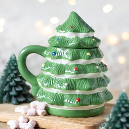 WONDER IMPORTS AUSTRALIA - Wholesale Coffee mug - Green Christmas Tree Shaped Ceramic Mug0