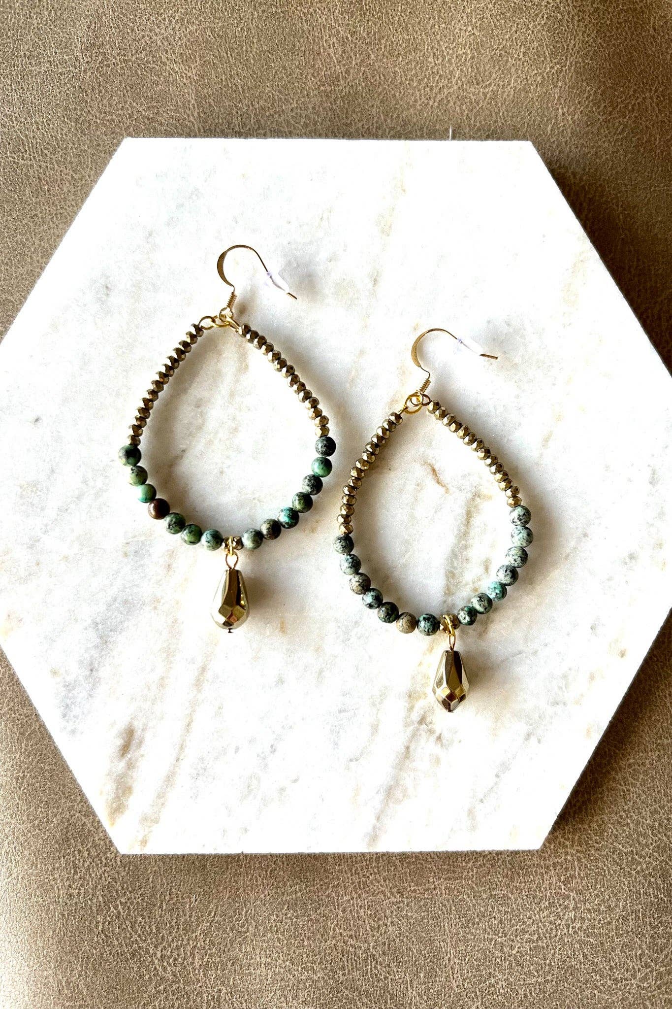 Dylan Designs - Wholesale Dangle Earrings - Larissa Earrings African Turquoise1