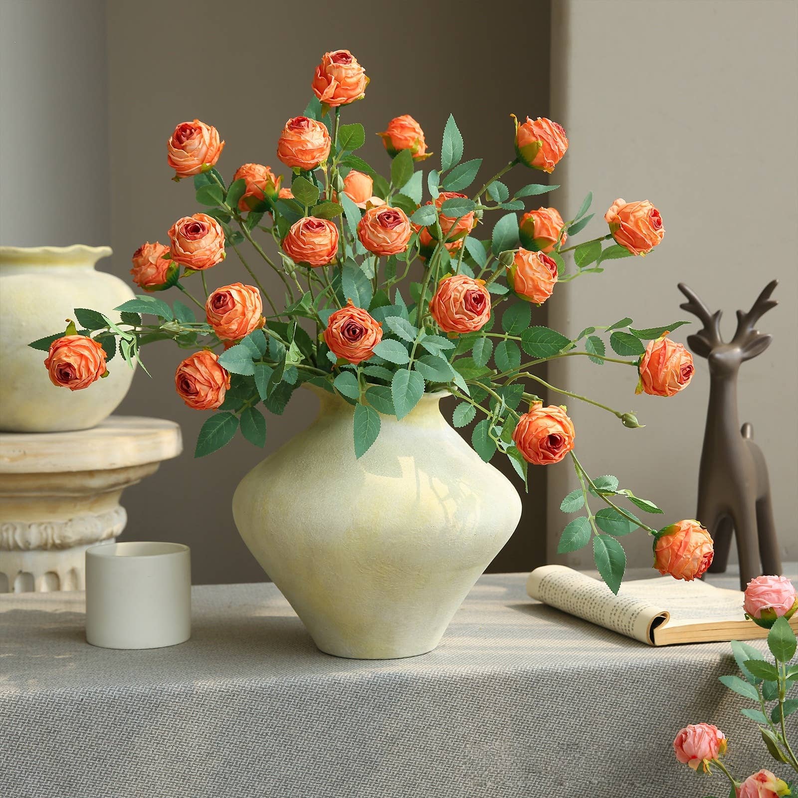 ACNITE(We cover U.S. import duties) - Wholesale Artificial Flowers - 3 heads curly rose flower Artificial rose flower for wedding1