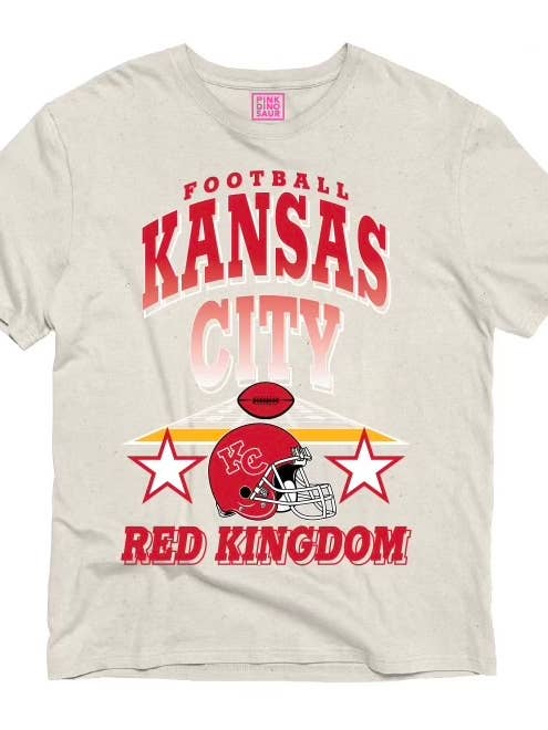 Pacchetto Magliette Ivory End Zone per la vendita all'ingrosso da parte di Pink Dinosaur