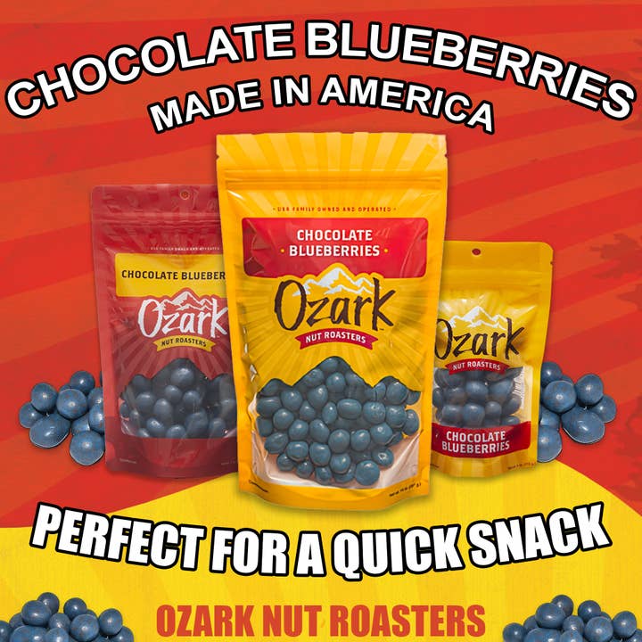Ozark Nut Roasters - Wholesale Chocolate Covered Sweets - Red - Chocolate Blueberries 4