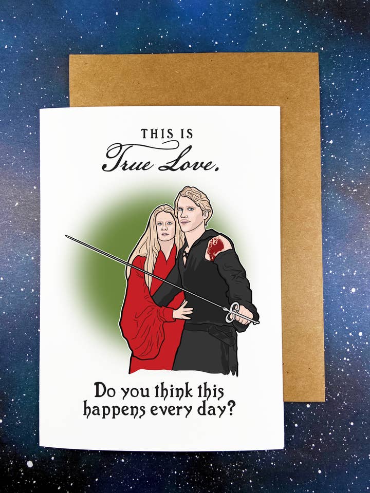 Carte d'amour de la princesse mariée pour la vente par The Red Swan Shop