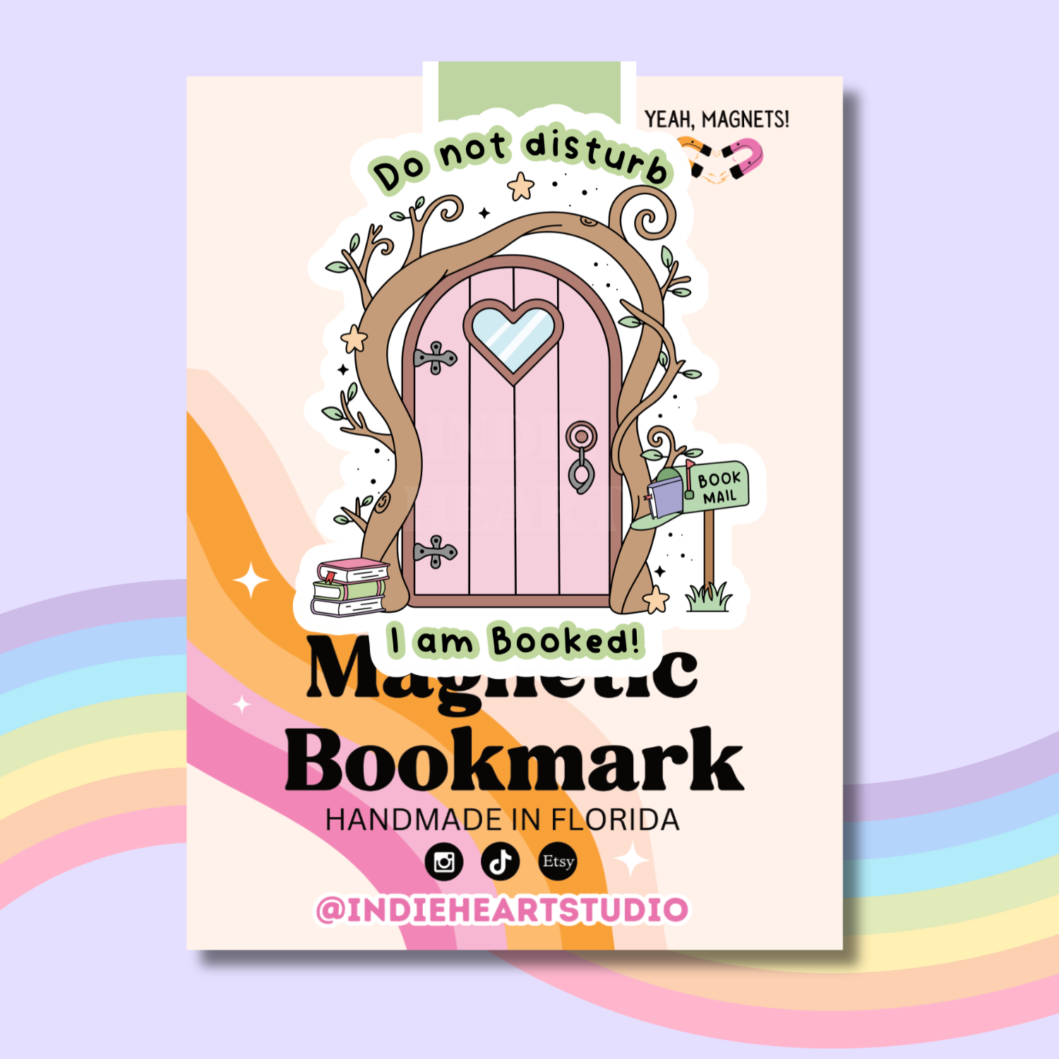 Indie Heart Studio - Wholesale Bookmark - Do Not Disturb Fairy Door | Magnetic Bookmark  0