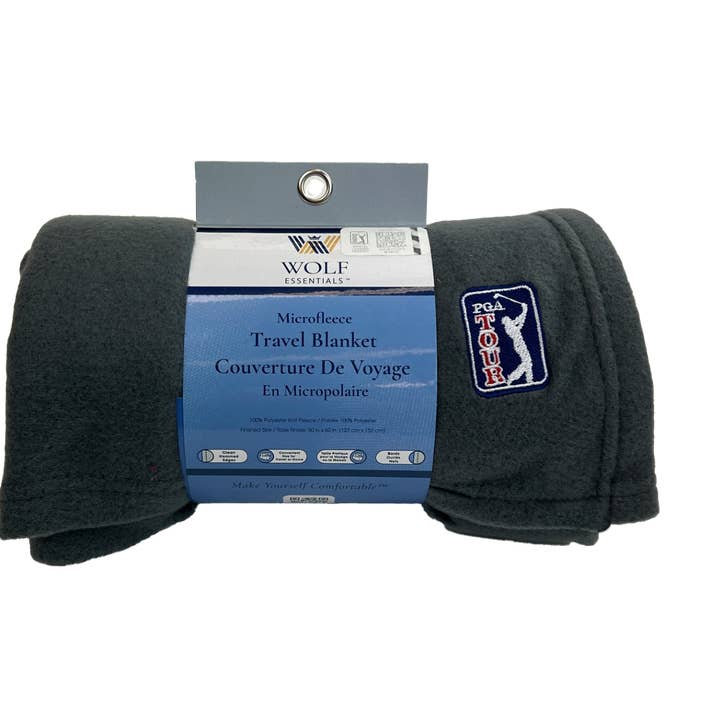 Fleece Travel Blanket 50" x 60" PGA Embroidery for wholesale by Wolf Essentials