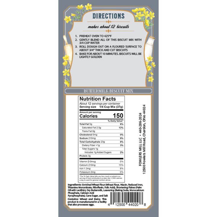 Fowler's Mill - Wholesale Biscuit Mix - Buttermilk Biscuit Mix1