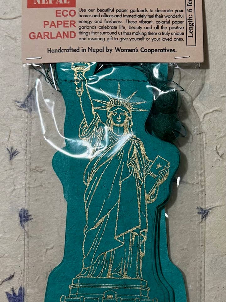 Guirlande en papier, Statue de la Liberté pour la vente par Giftsland