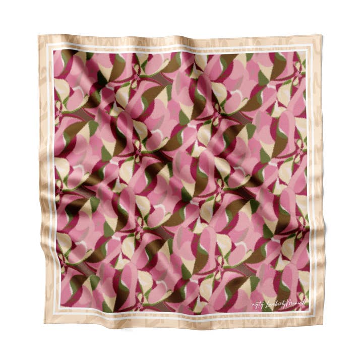 Tuch 70 Blurry Seas - Midi Silk Twill Scarf för wholesale av Lamberty Munich