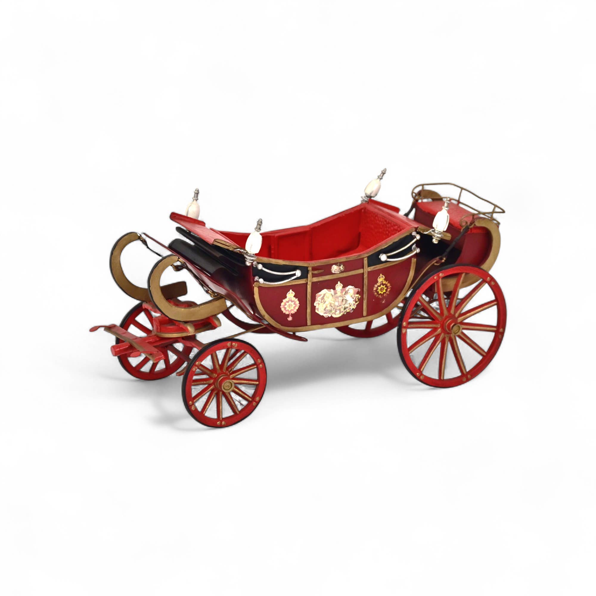 Cheungs Home Decor - Venta al por mayor Figura decorativa - Modelo de diligencia vintage de metal de 16,5" - Rojo2