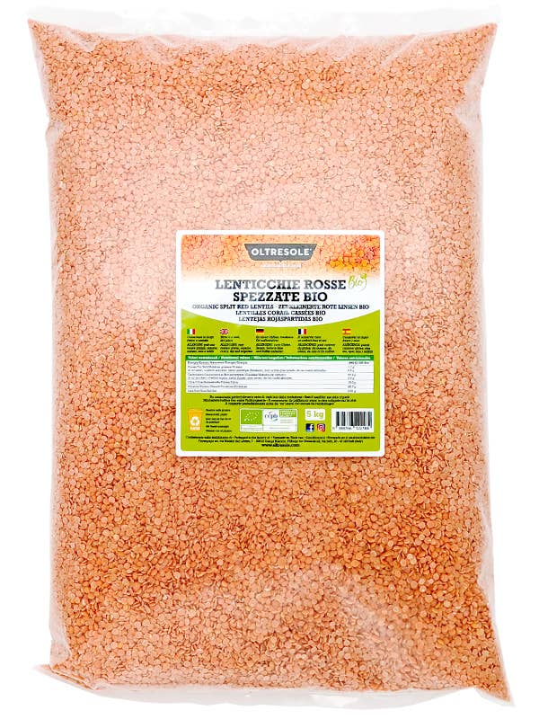 Oltresole - Wholesale Beans - ORGANIC RED LENTILS 5 Kg0