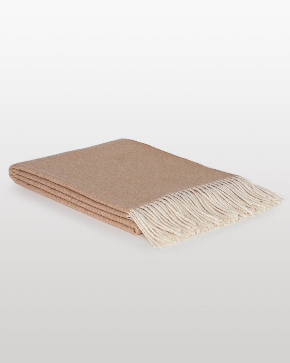 MoST - Wholesale Throw Blanket - Cashmere/Merino Throw Blanket TIBET - beige3