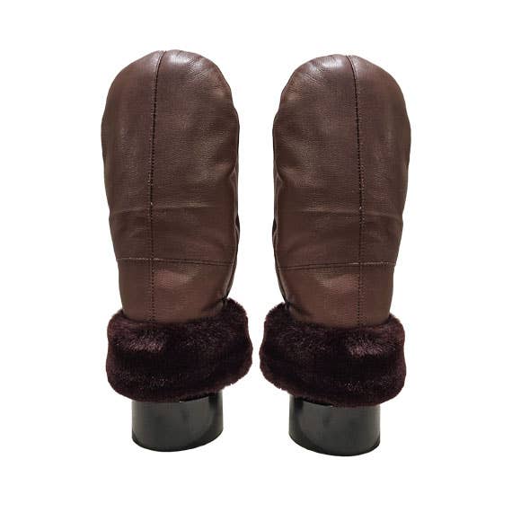 Access by Mediterranean Concepts - Wholesale Mittens - Women's - Vegan Leather mitten with plush cuff1