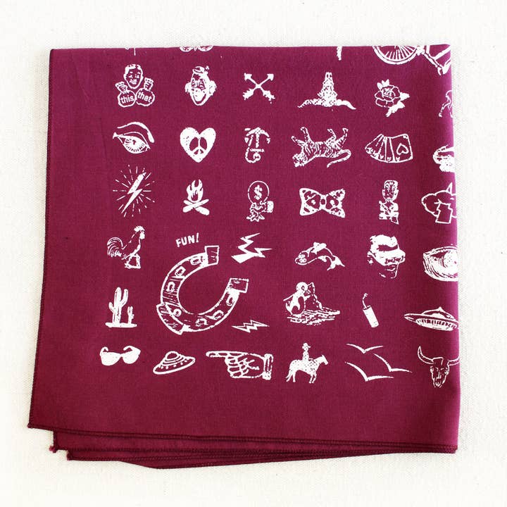 Abracadana - Wholesale Bandana - Unisex - Wine Big Fun Bandana2