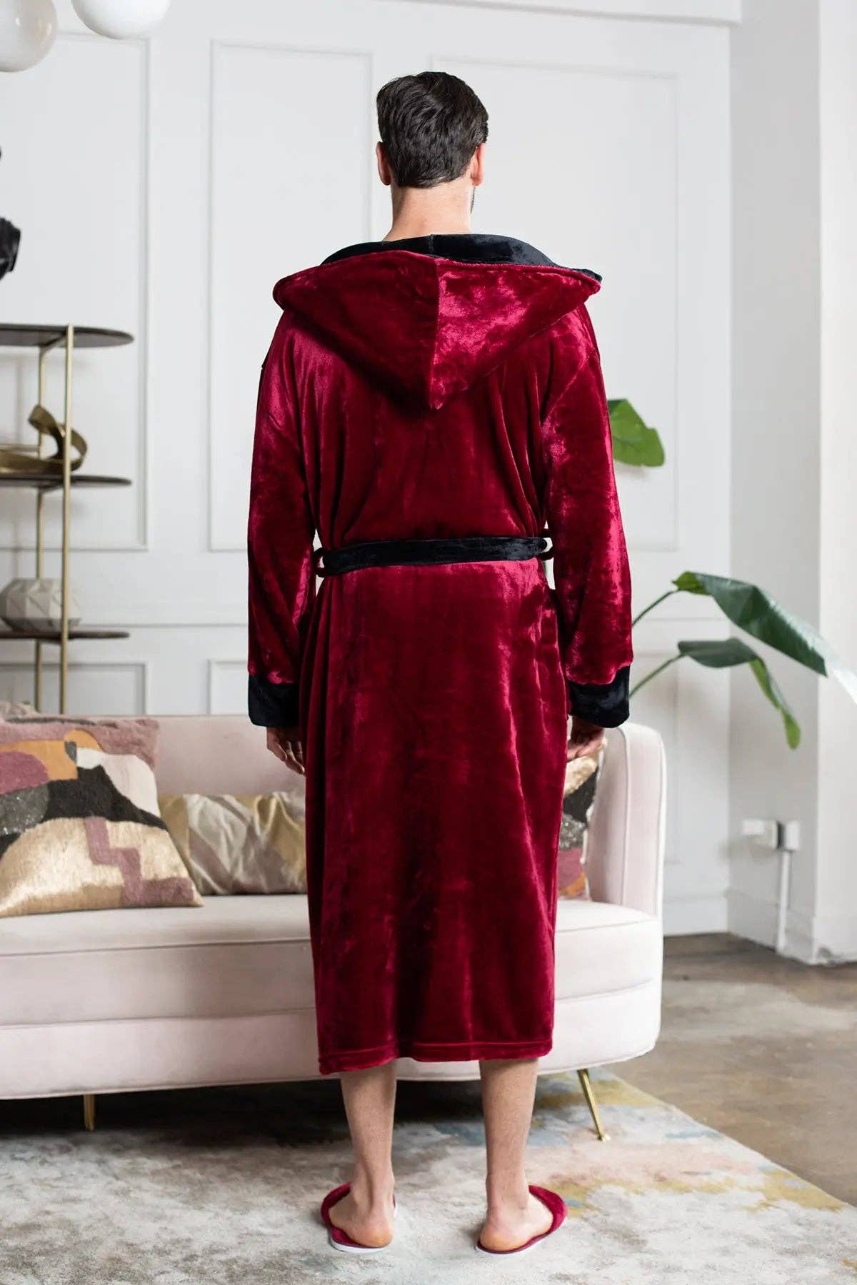 Lotus Linen – Großhandel Bademantel – Herren – Herrenbademantel mit Kapuze – Ultra-weicher Plüschkomfort für den Alltag6