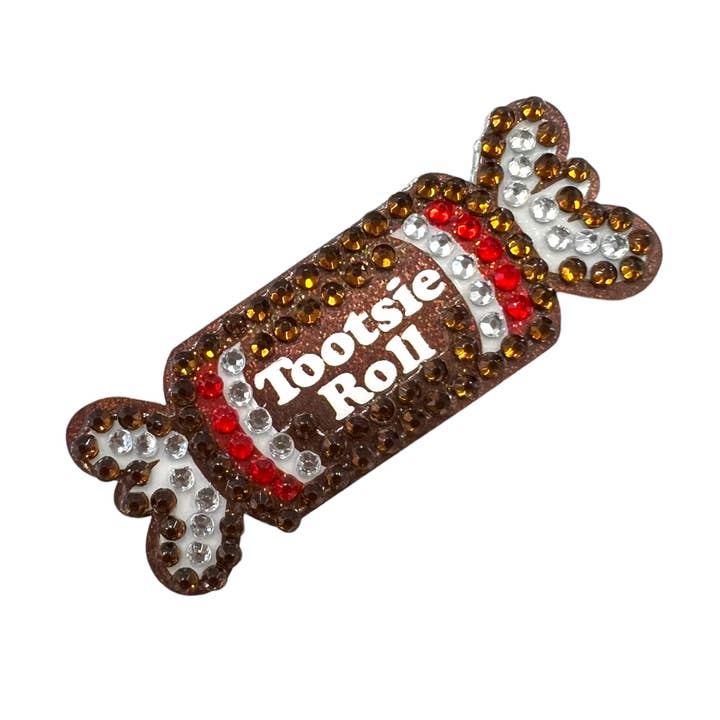 Tootsie Roll 2" Rhinestone Sticker for wholesale by StickerBeans