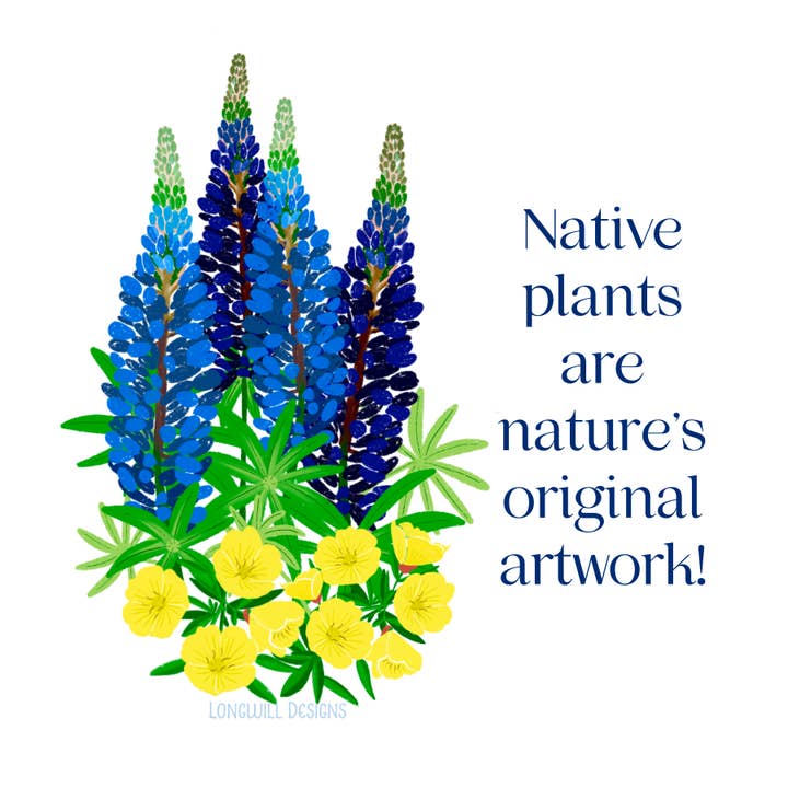 3" runda inhemska växter konstverk klistermärke för wholesale av Longwill Designs