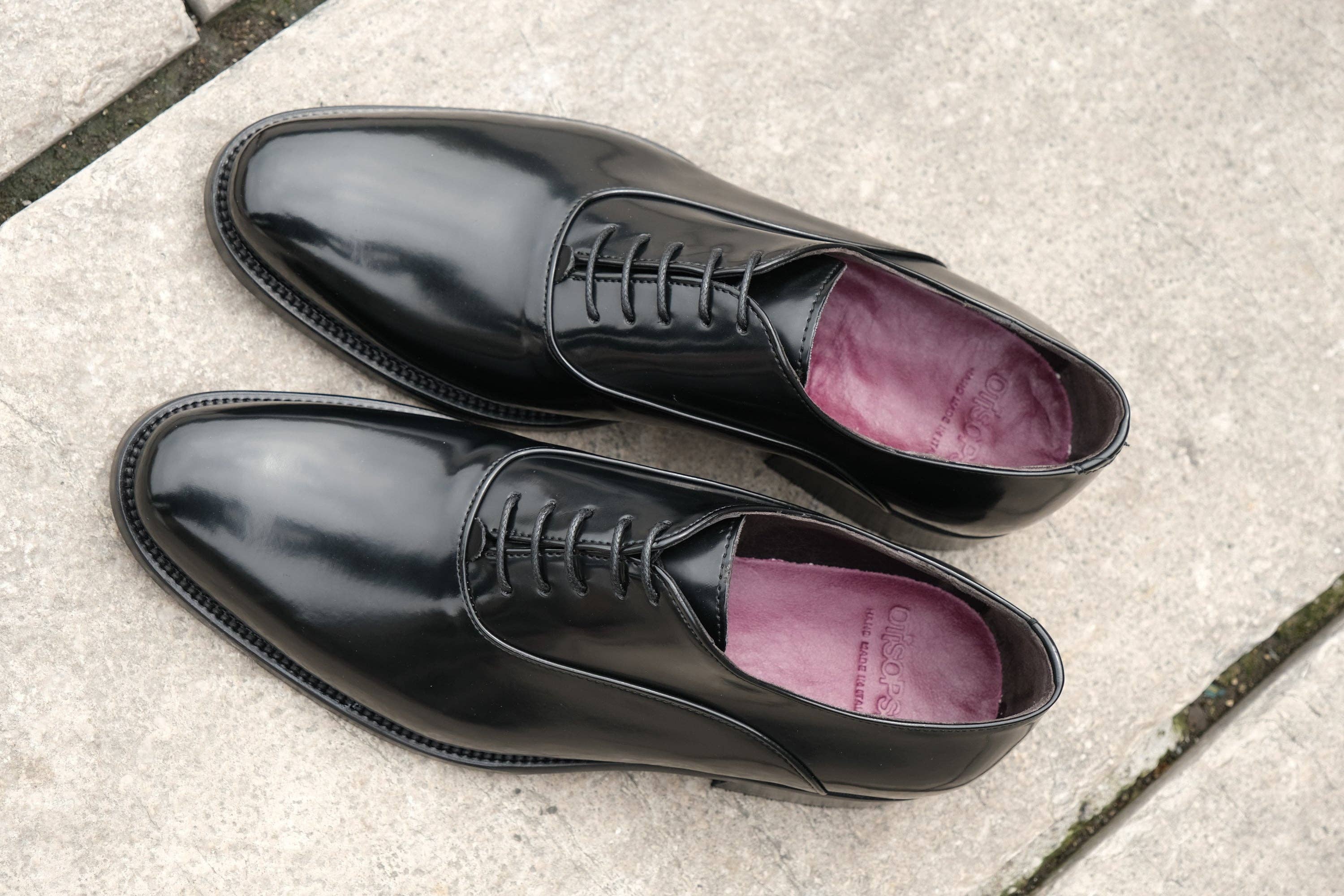 Otisopse – Großhandel Oxford-Schuhe – Herren – Schwarze Oxford-Schuhe aus gebürstetem Leder7