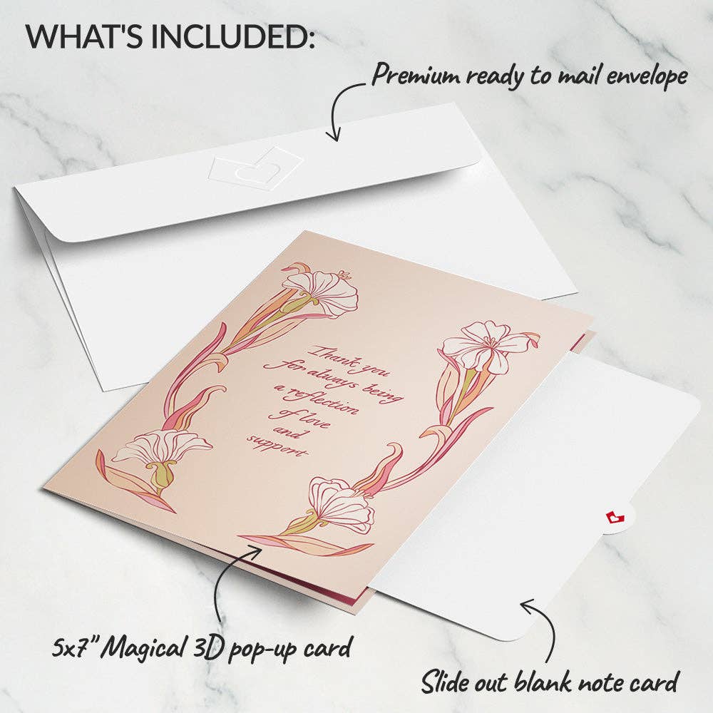 Lovepop Cards - Wholesale Everyday Greeting Card - Reflection of Love and Support Mirror Pop-Up Card 5x7"5