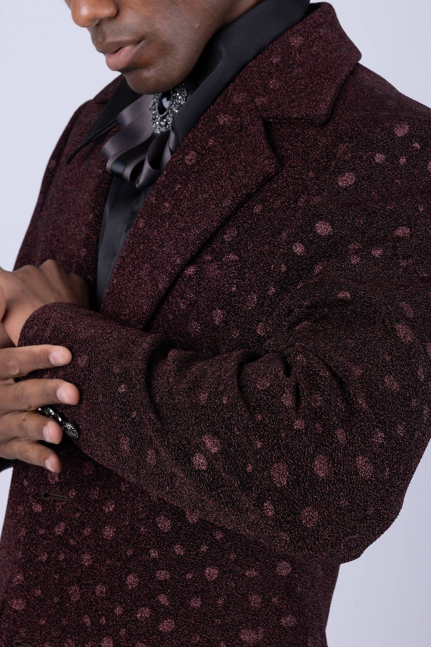 BARABAS - Venta al por mayor Conjunto de vestir - Hombre - Traje de Hombre con Lunares Geométricos y Solapa de Muesca 5SU3419