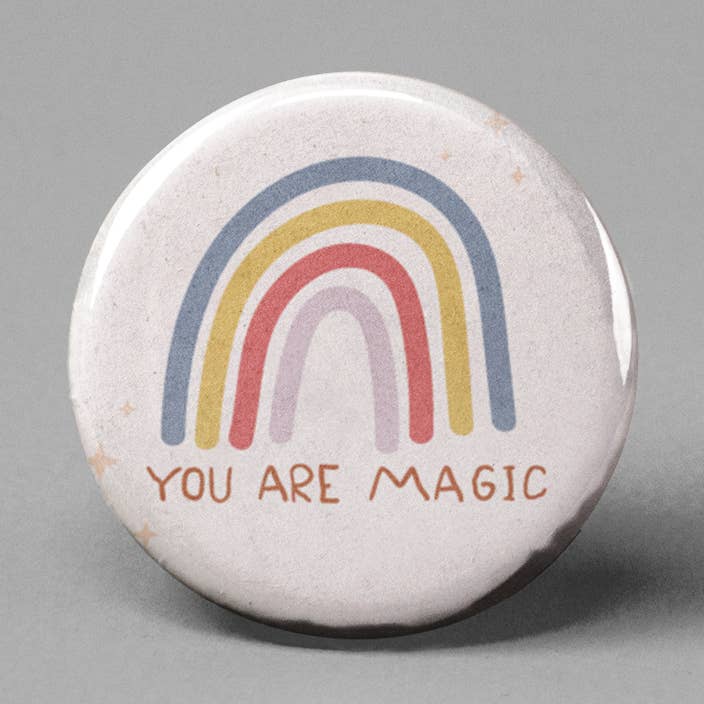 You are Magic Rainbow Pinback Button for wholesale by The Pin Pal Club