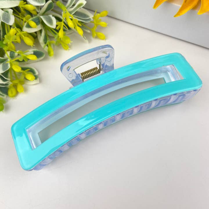 mildstyles - Wholesale Hair Clip - Women's - 4.4" Rectangular Colorful Hair Claw Clip
