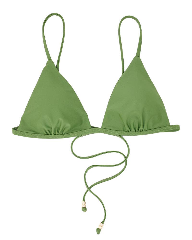 Serei Swim - Wholesale Swim Top - Women's - Women's Green Triangle Bikini Top (TINA Aloe)0