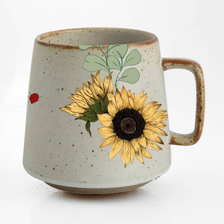 Artsy Em - Wholesale Coffee mug - Savor Sunshine Sunflower Mug0