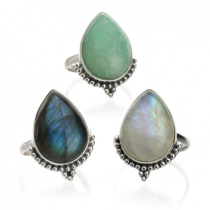 UniArt - Vendita all'ingrosso Anelli cocktail/statement - Anello Deví, Argento 925 e Pietre Semipreziose2