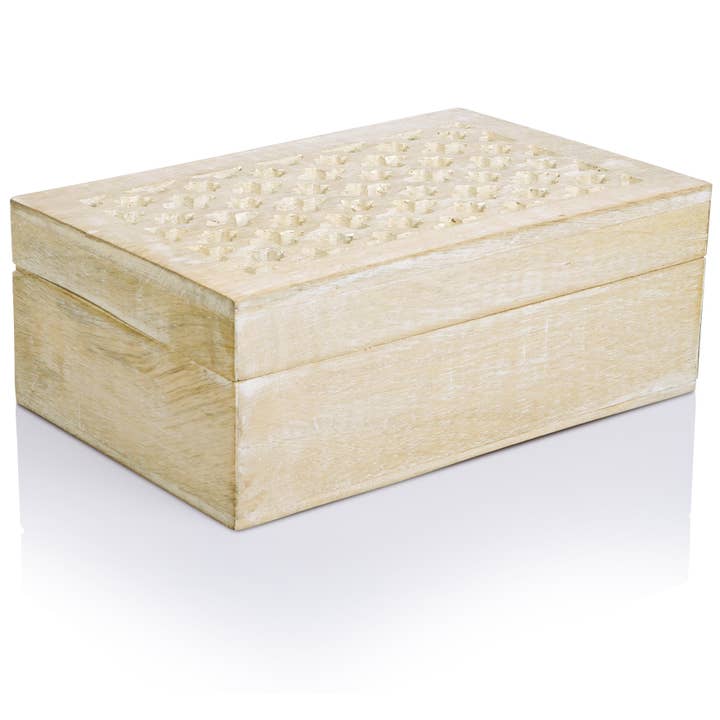 Trellis Handcarved Wooden Boxes for wholesale by Mela Artisans