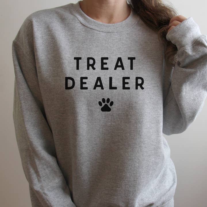 Treat Dealer Dog Lover Graphic Sweatshirt for wholesale by Salt + Fare