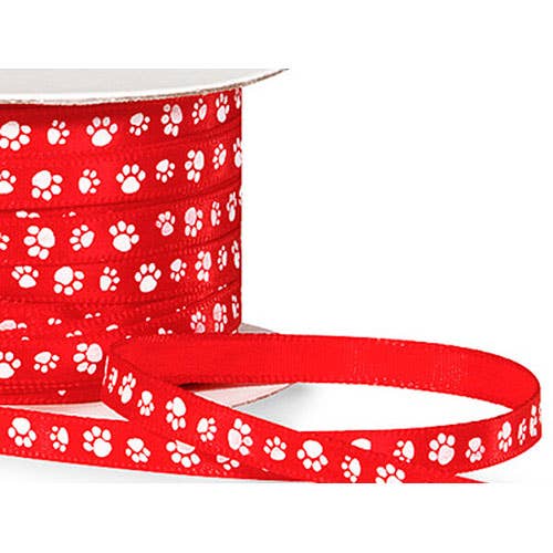 Nashville Wraps - Wholesale Ribbon - Gift Wrapping - Paw Print Satin Ribbon4