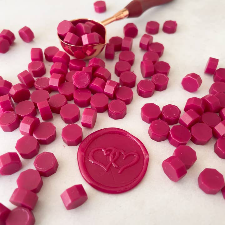 The Natural Paper Company - Wholesale Sealing Wax - Ruby Red Sealing Wax Beads | Plastic Free Wax Seal Beads1