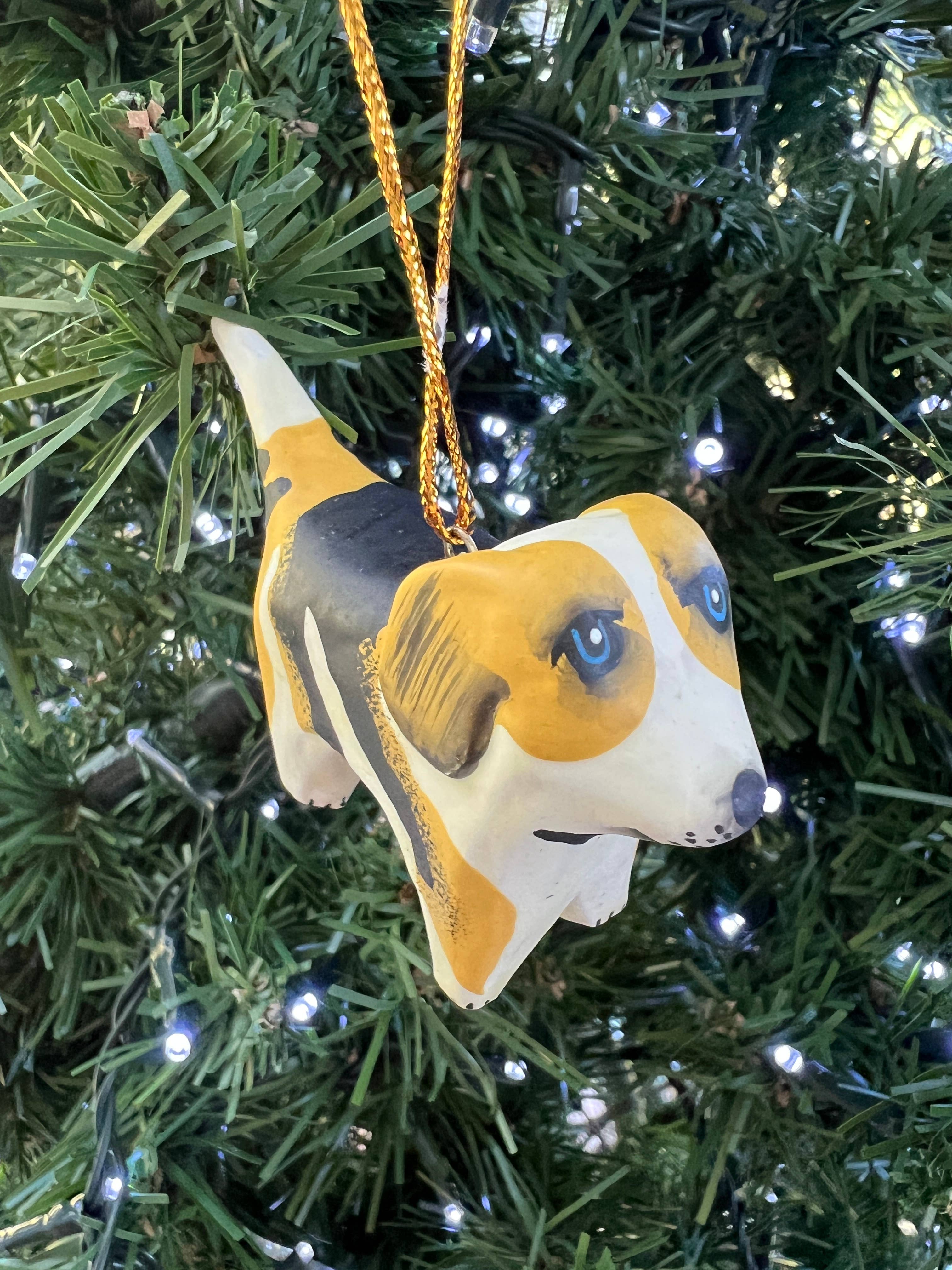 Erik & Mike - Wholesale Ornament - Dog Christmas ornament wood