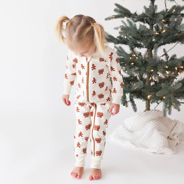 Parade Organics - Wholesale Sleepsuit - Baby - Organic Signature Print '2-Way' Zip Matching Holiday Romper11