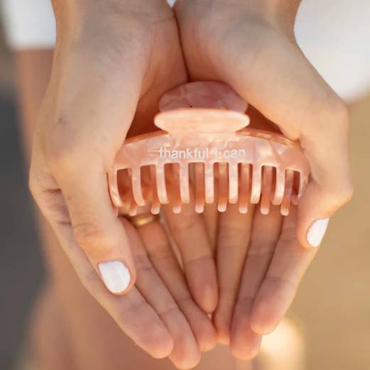 "thankful i can" Breast Cancer Marble Pink Clip för wholesale av KiCarCo