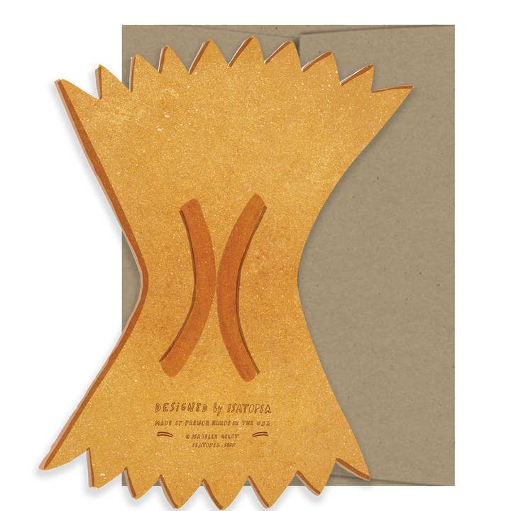 Isatopia - Wholesale Everyday Greeting Card - Farfalle Pasta Die Cut Card - Italian Collection1