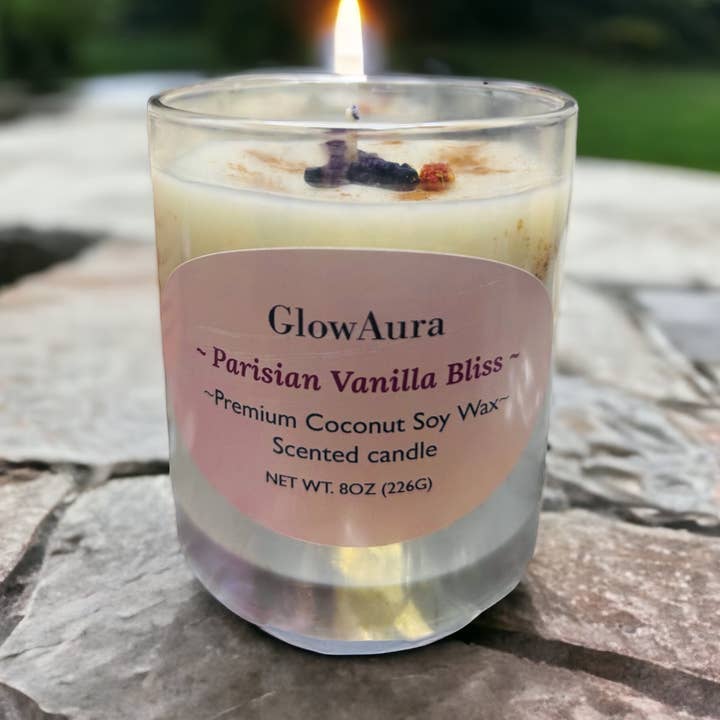 Bougie Parisian Vanilla Bliss pour la vente par Glowaura LLC