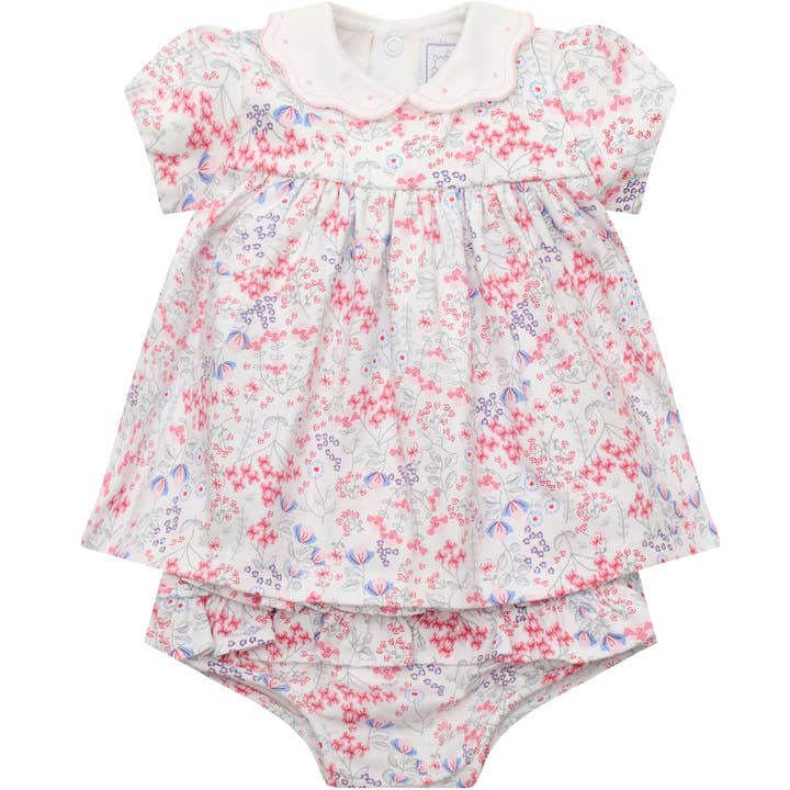 Lola Girls Floral Dress & Frilly Pants Set for wholesale by Emile Et Rose