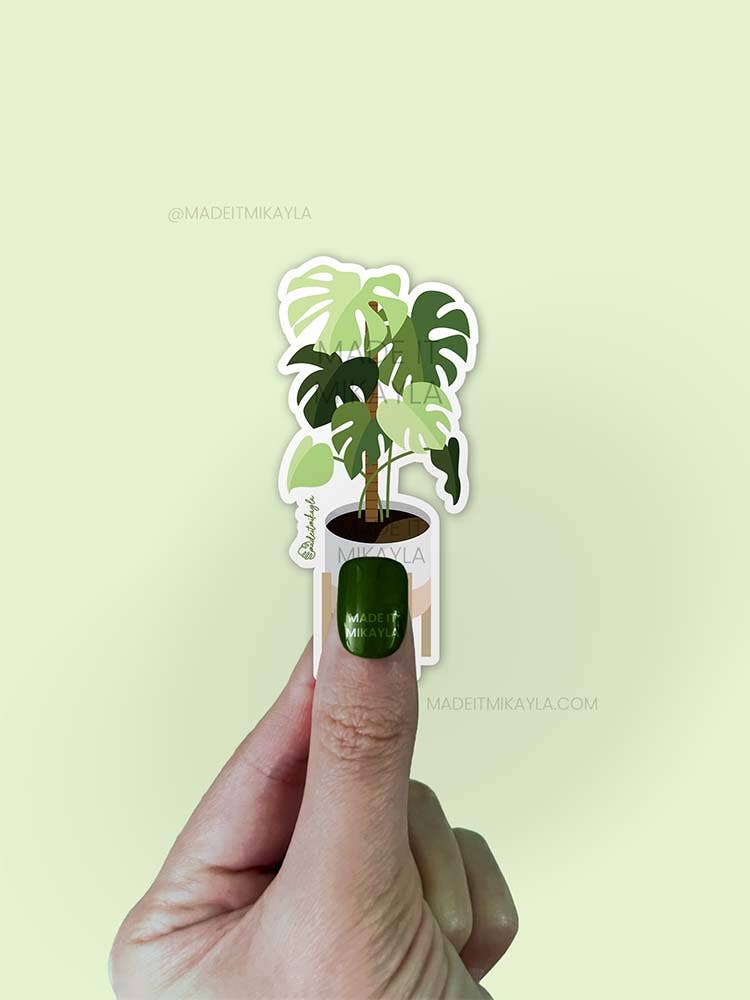 MadeItMikayla - Wholesale Sticker - Monstera Plant Sticker1