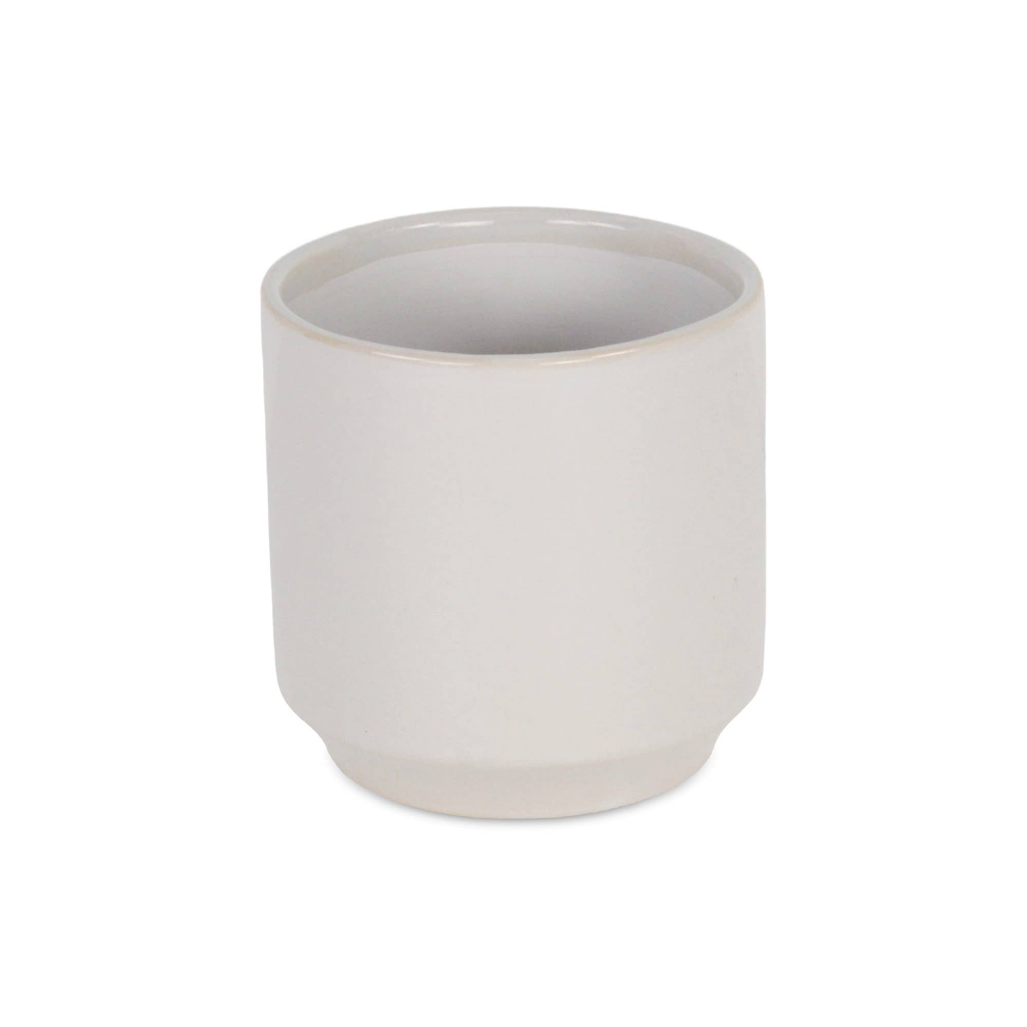 Cheungs Home Decor - Vendita all'ingrosso Vasi per piante - Elegora vaso in ceramica monocolore con lato dritto - bianco sporco12