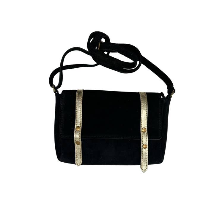 Louisa lee - Wholesale Crossbody Bag - Women's - PAULETTE SUEDE LEATHER SATCHEL BAG