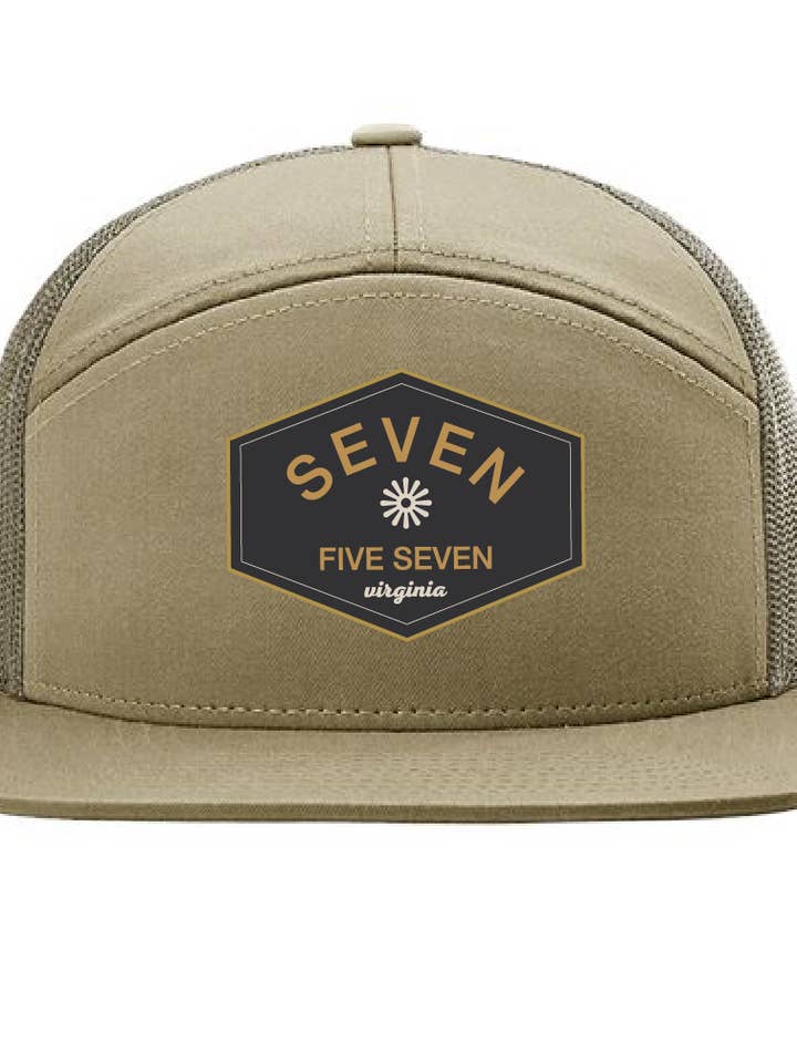 Seven-Panel Trucker Cap / Khaki / 757 for wholesale by Salt & Sand