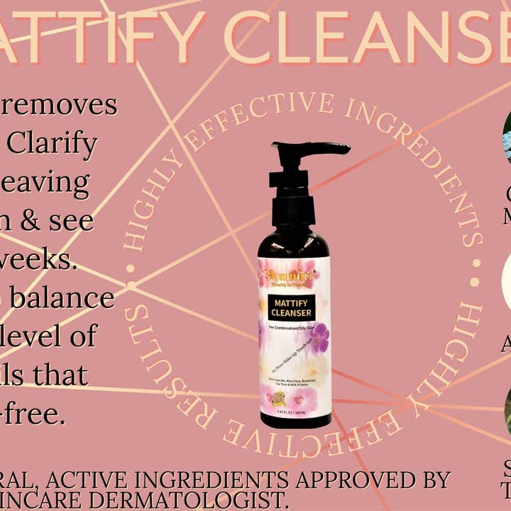 AMMURI – wholesale Ansiktsrengöring – Ammuri Mattify Cleanser Ansiktstvätt Niacinamid, Tea Tree Oil, Aloe Vera & mjölkprotein